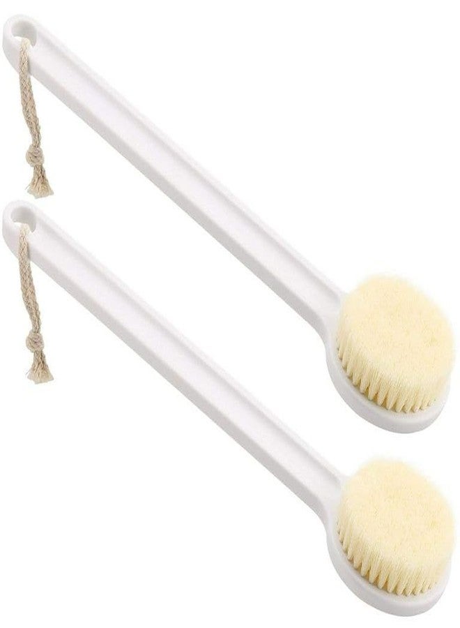 KRIVTEJ 2Pack Soft Bristle Body Brush - Long Handle Shower Back Scrubber for Men, Women & Elderly, Gentle Exfoliation & Massage, Improves Circulation, Reaches Every Part of Back, Spa-Quality Skin Care at Home - Image 1