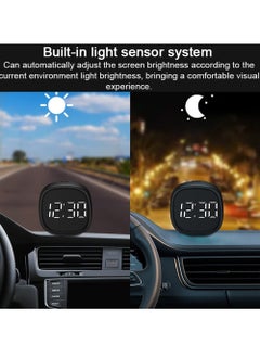 Rock Pow LED Digital Car HUD Headup Display Speedometer Support MPH/KMH Time Display Overspeed Alarm Fatigue Driving Reminder with Light Sensor  - Image 4