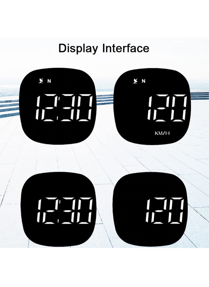 Rock Pow - LED Digital Car HUD Headup Display Speedometer Support MPH/KMH Time Display Overspeed Alarm Fatigue Driving Reminder with Light Sensor - Image 1