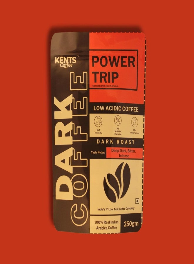 Kents Coffee مجموعة قهوة كينتس المحمصة الداكنة - عبوتان | حبوب قهوة منخفضة الحموضة | بيرن آوت وباور تريب | 100% أرابيكا من الدرجة AA | حبوب كاملة قوية من تشيكماغالور | طعم قوي، حلو ومر، مكثف | (250 غرام × 2) - Image 4