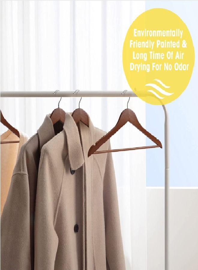 زوبير طقم علاقات ملابس خشبية عالية الجودة ومضادة للانزلاق مكون من 30 قطعة . خشب كلاسيكي . 44.5x22.86x0.5سم - Image 4