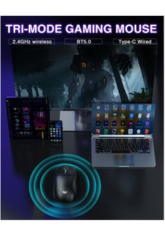 AULA SC580 Wireless Gaming Mouse Tri-Mode 2.4G/BT5.0/USB-C Ergonomic Computer Mouse  - Image 3