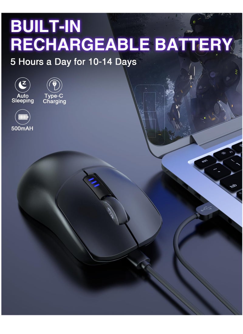 AULA - SC580 Wireless Gaming Mouse Tri-Mode 2.4G/BT5.0/USB-C Ergonomic Computer Mouse - Image 1