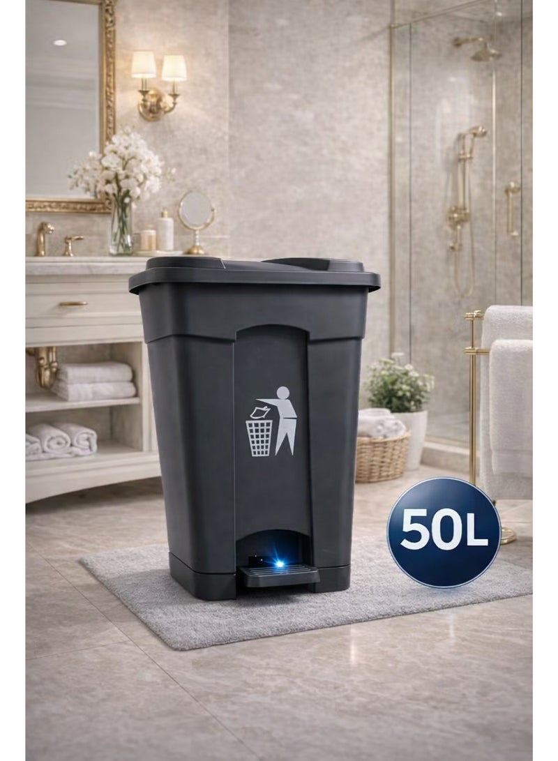 ALMUFARREJ سلة المهملات، سلة المهملات، سلة المهملات، سلة المهملات، سلة المهملات، المطبخ والحديقة الخارجية حجم كبير مع فتاحة باب دواسة نفايات القمامة 45 لتر - Image 1