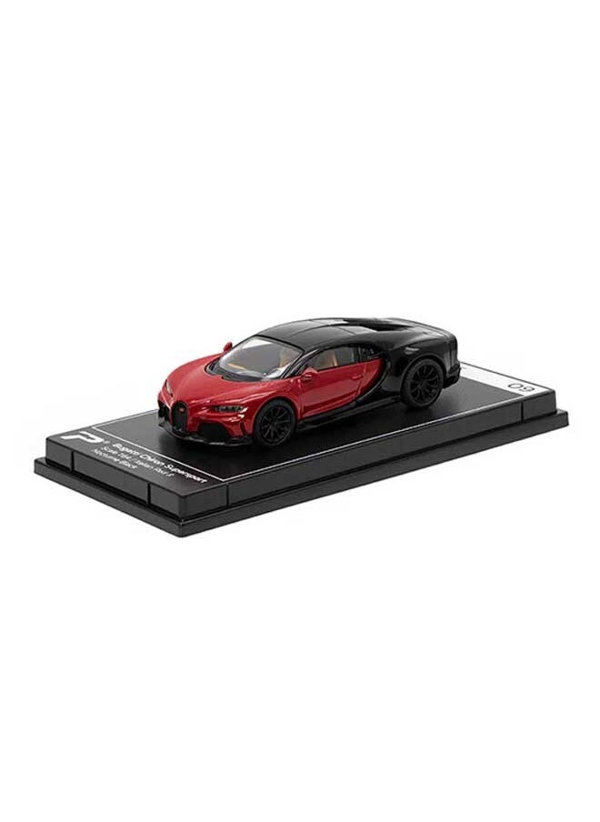 PosterCars PosterCars - 1:64 Scale Bugatti Chiron Supersport (Italian Red & Nocturne Black) Hypercar League Collection  - Image 1