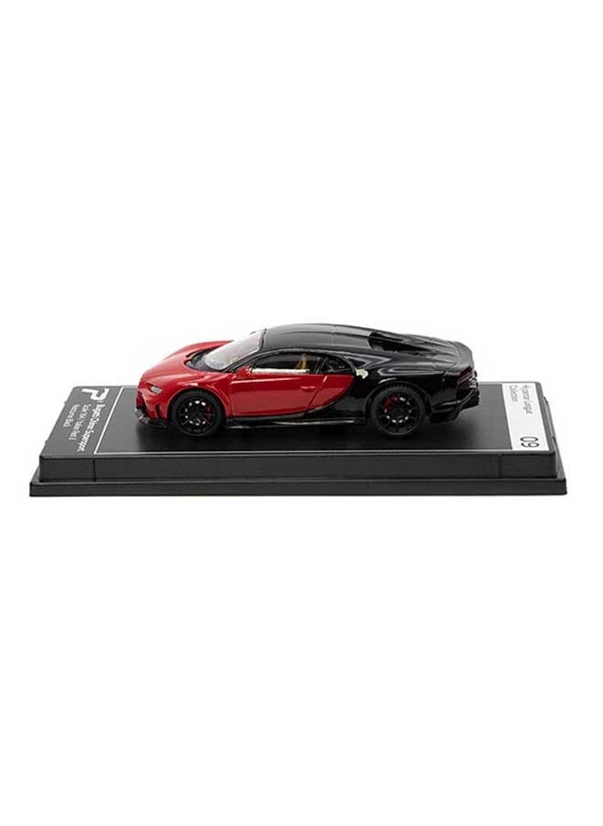 PosterCars PosterCars - 1:64 Scale Bugatti Chiron Supersport (Italian Red & Nocturne Black) Hypercar League Collection  - Image 2