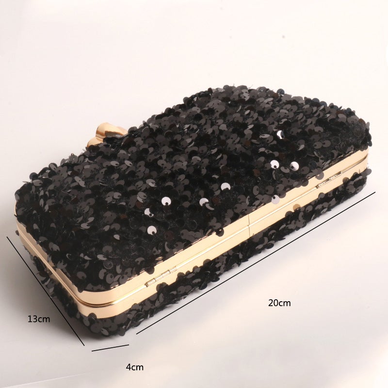 Evening Bag Export Retro Women'S Clutch Bag Sequin Chain Evening Banquet Dress Bag - Image 1