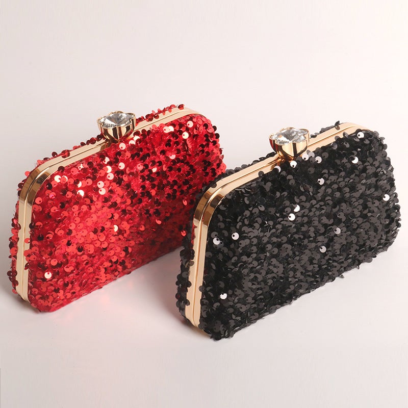 Evening Bag Export Retro Women'S Clutch Bag Sequin Chain Evening Banquet Dress Bag - Image 2