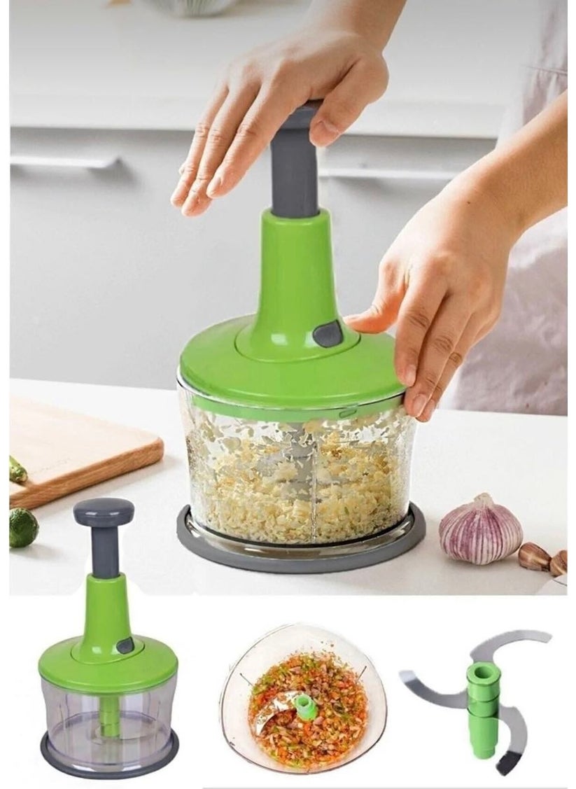 Kitchen Pembelia Large Size Steel Blade Top Press Hand Chopper Onion Vegetable Chopper  - Image 3