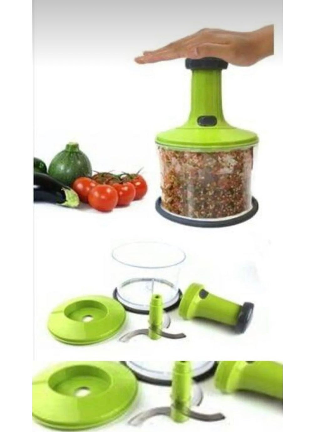 Kitchen Pembelia Large Size Steel Blade Top Press Hand Chopper Onion Vegetable Chopper  - Image 1