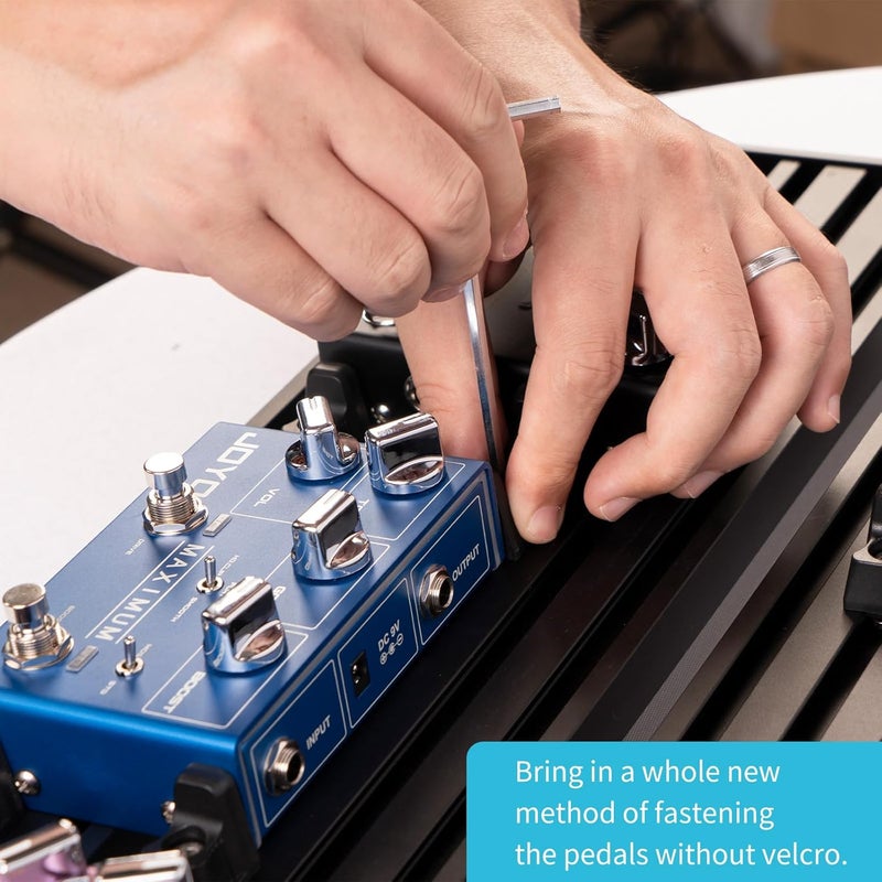 Guitto Guitar Pedal Board - Clip-Mount Guitar Effect Pedal board Aluminum Alloy with Carry Bag No Residue GPB-01 Small - Image 3