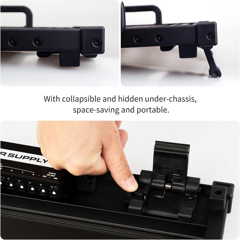 Guitto Guitar Pedal Board - Clip-Mount Guitar Effect Pedal board Aluminum Alloy with Carry Bag No Residue GPB-01 Small - Image 2