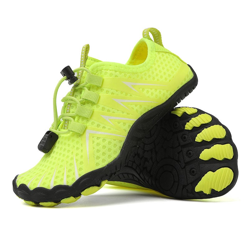 Generic Spring and Summer New Beach Shoes Couples Tracing Shoes Mens and Womens Light Non-slip Riding Shoes Outdoor Wading Swimming Fishing Shoes A35 fluorescent green