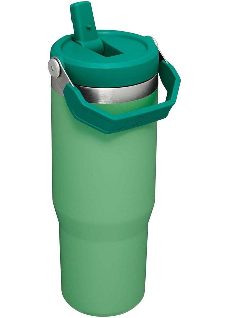 ستانلي كوب ستانلي المصنوع من الفولاذ المقاوم للصدأ - زجاجة مياه معزولة مفرغة من الهواء للاستخدام في المنزل أو المكتب أو السيارة، كوب قابل لإعادة الاستخدام مع قشة مقاوم للتسرب، يمكن قلبه ليبرد لمدة 12 ساعة أو مثلج لمدة يومين، سعة 30 أونصة - Image 2