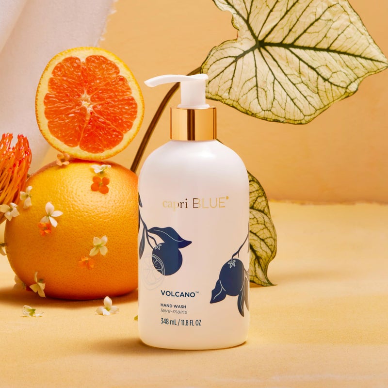 Capri Blue Hand Wash Soap â€“ Flora Edit Collection â€“ Cleansing Liquid Hand Soap Infused with Plant-Based Glycerin â€“ Skin Care â€“ Notes of Juicy Tropical Fruits & Sugared Citrus (Volcano, 11.8 fl oz) - Image 2