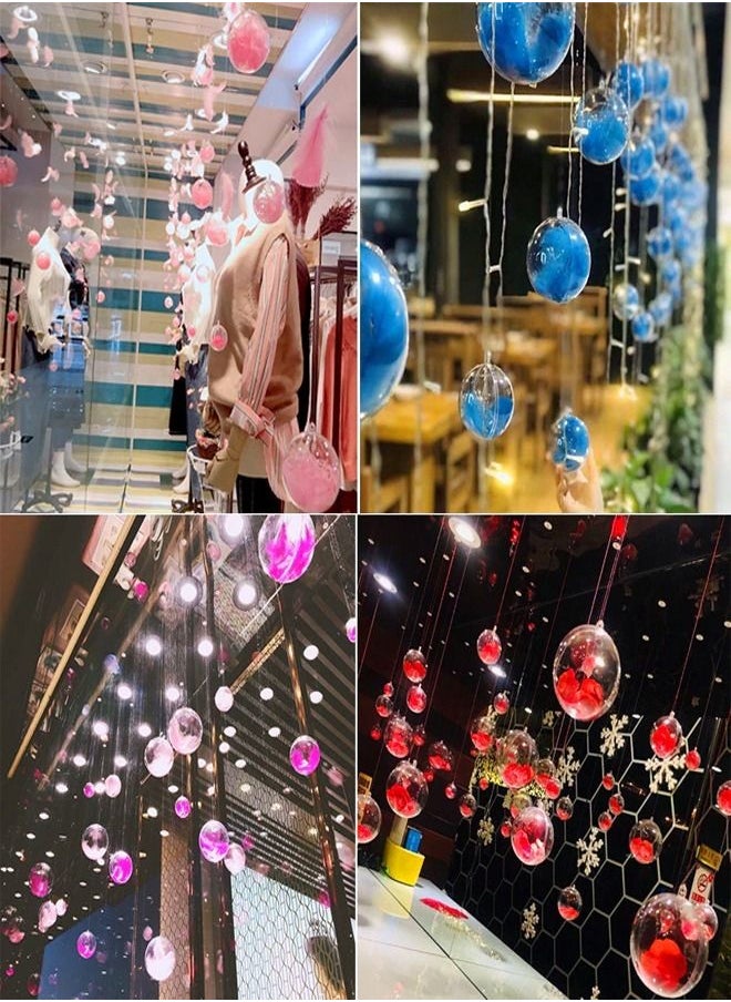 Clear Plastic Fillable DIY Ornaments Decoration Balls