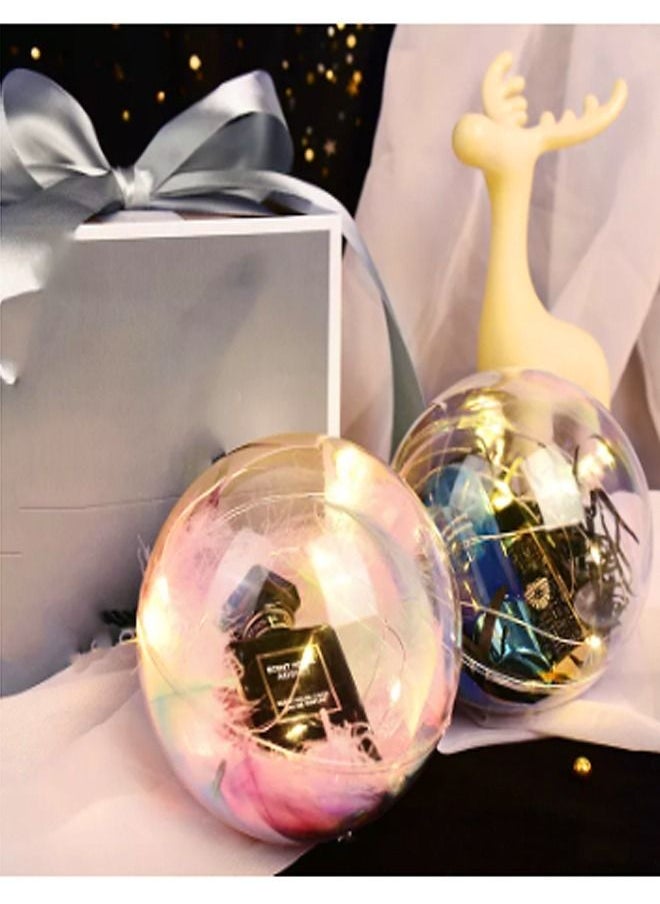 Clear Plastic Fillable DIY Ornaments Decoration Balls