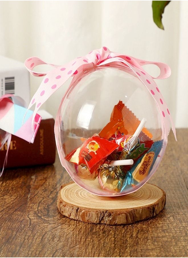 Clear Plastic Fillable DIY Ornaments Decoration Balls