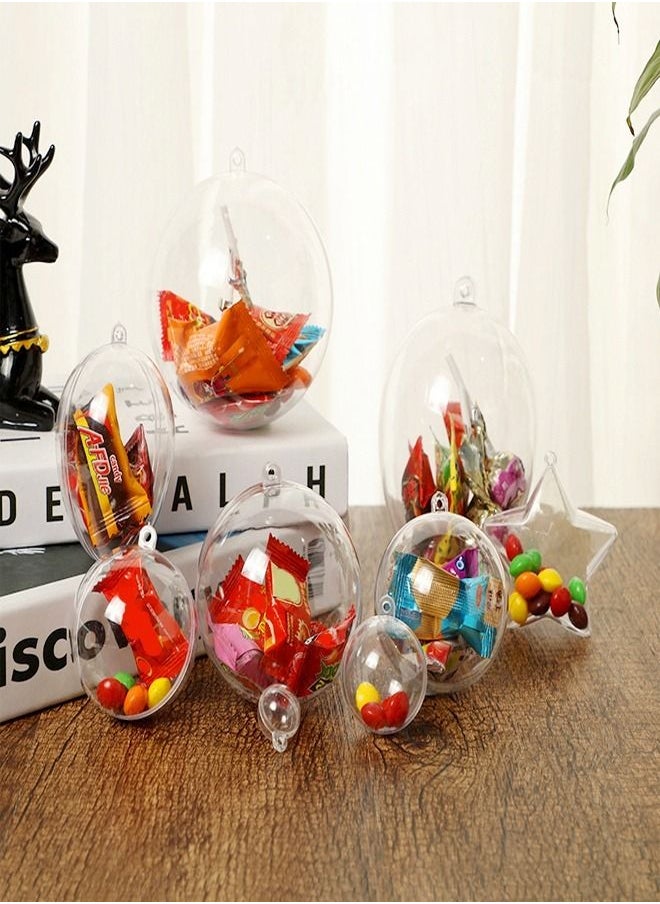 Clear Plastic Fillable DIY Ornaments Decoration Balls