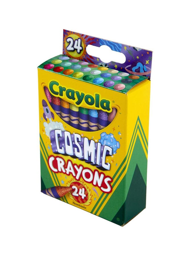 Crayola كرايولا - أقلام الكريبون الكونية | ألوان لامعة | 24 قطعة للأعمار 3 وما فوق - Image 2