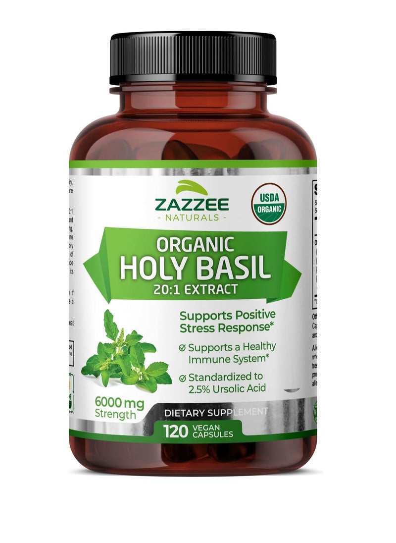 Organic Holy Basil Tulsi Extract 120 Capsules - pzsku/Z3BE9CDFAE49E9CA9166FZ/45/_/1738048508/9fcd2783-1d45-4d1f-a536-9d2fceef7c6b