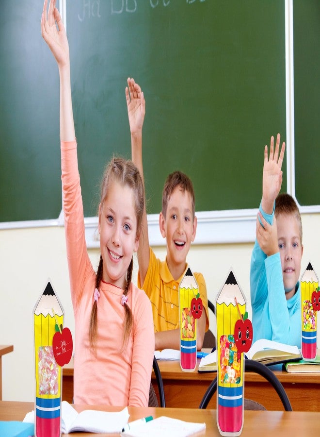 luck sea 36PCS Back to School Goodie Bags Gifts Bulk: Students Teachers Party Favors, Plastic Candy Snack Pencil Treat Bag with Card, Teacher Appreciation Week, First Day of Classroom Welcome Decorations - Image 3