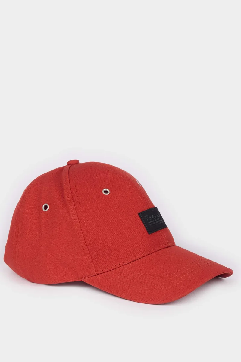 ديفاكتو Man Cotton Label Print Cap