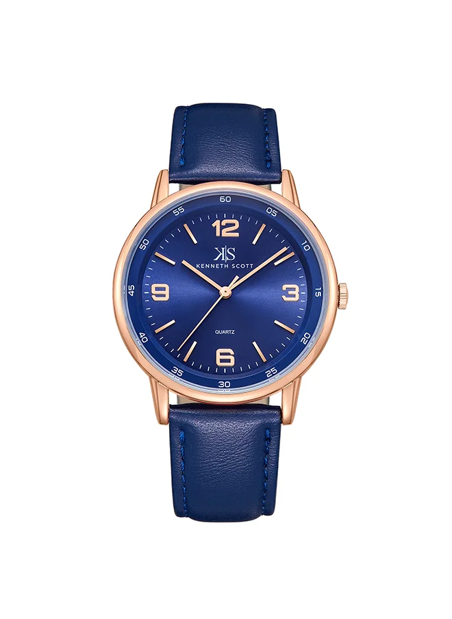 KENNETH SCOTT Kenneth Scott Men's Blue Dial Analog Watch - K23040-RLNN