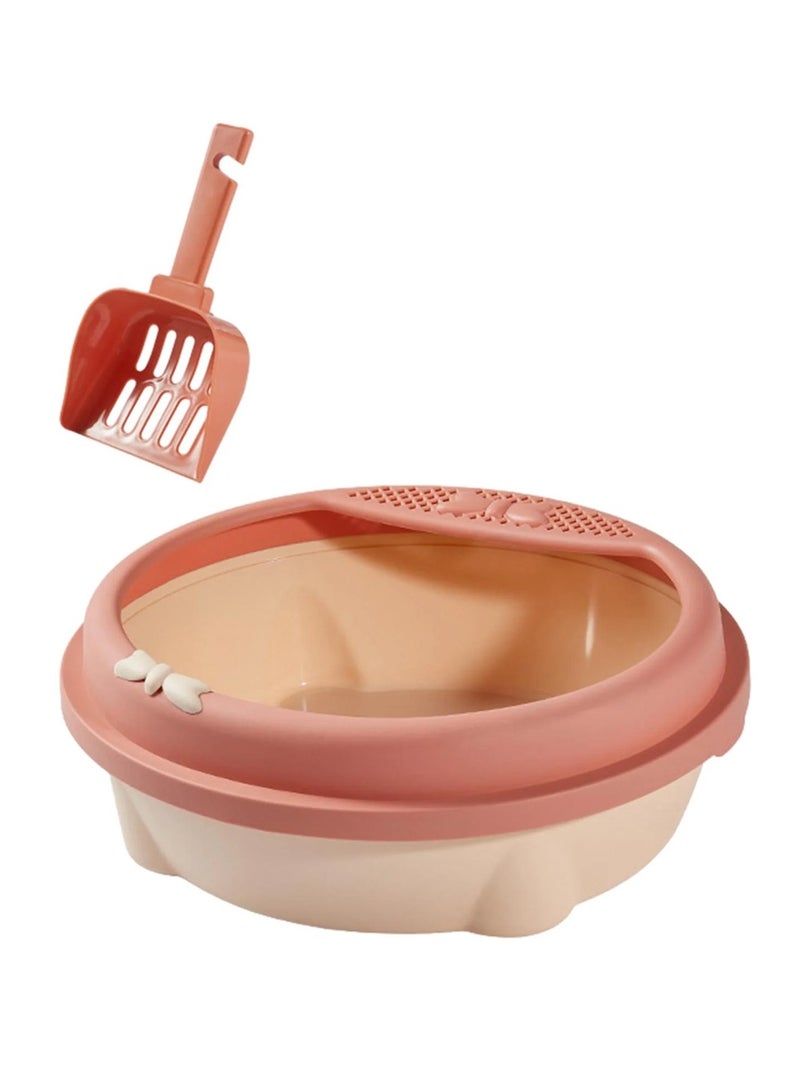 Generic Cat Litter Box Open Top Kitten Potty Toilet Indoor Cats Cage Accessories Cats Toilet Pet Litter Pan for Small and Medium Cats  - Image 1