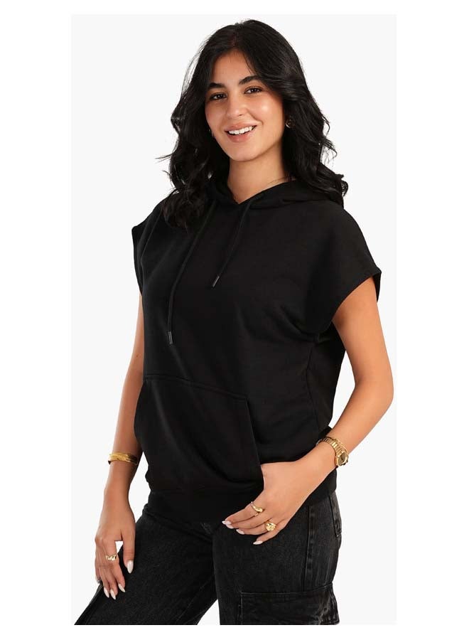 Carina Lounge Hoodie with Cap Sleeves - Image 2