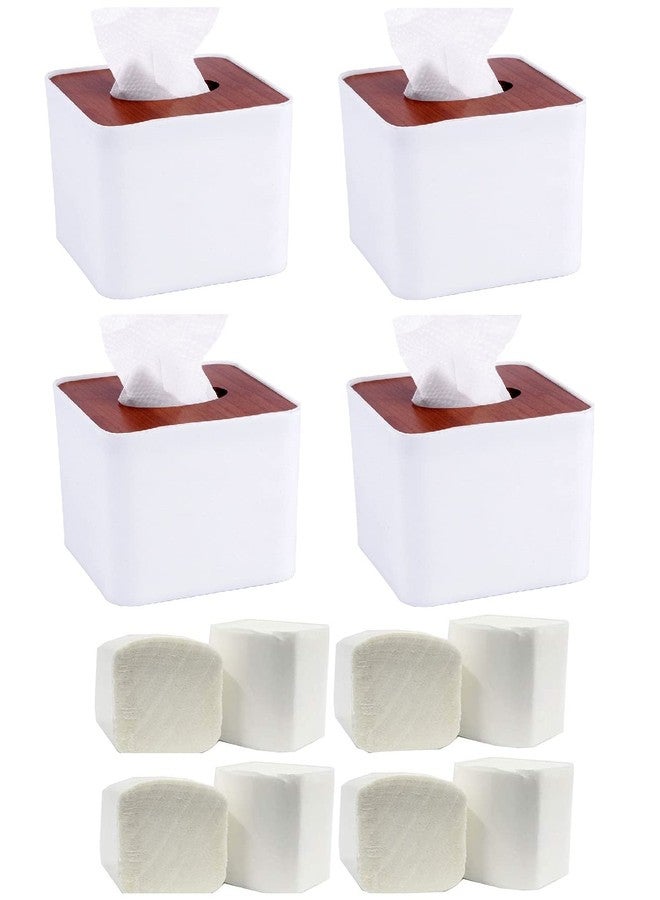 TARGET HYGIENE TARGET HYGEINE Facial Paper Dispenser Hotel Bathroom Table Top Tissue Paper Holder Pop up Napkin Box Cover With Free 2 Packet Pop Up Tissue Refill 2 Ply 4x8 CM Tissue Size | 8 Tissue Refill (Pack of 4) - Image 1