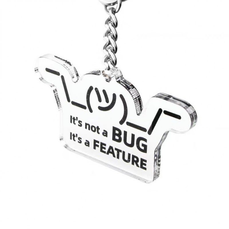 Creative Programmer Code Farmer Keychain Is Not Bug Science Programming It Enthusiasts Gift Funny Pendant Peripheral - Image 1