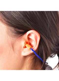 Bememo 20 Pairs Corded Ear Plugs Reusable Silicone Earplugs With String Banded Ear Plug Sleep Noise Cancelling For Hearing Protection (Blueorange)  - Image 4