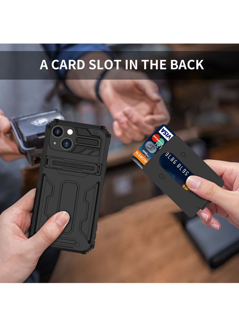 RICOONLINE - Shockproof Protective Phone Case Cover Compatible for iPhone 13 Black - Image 1