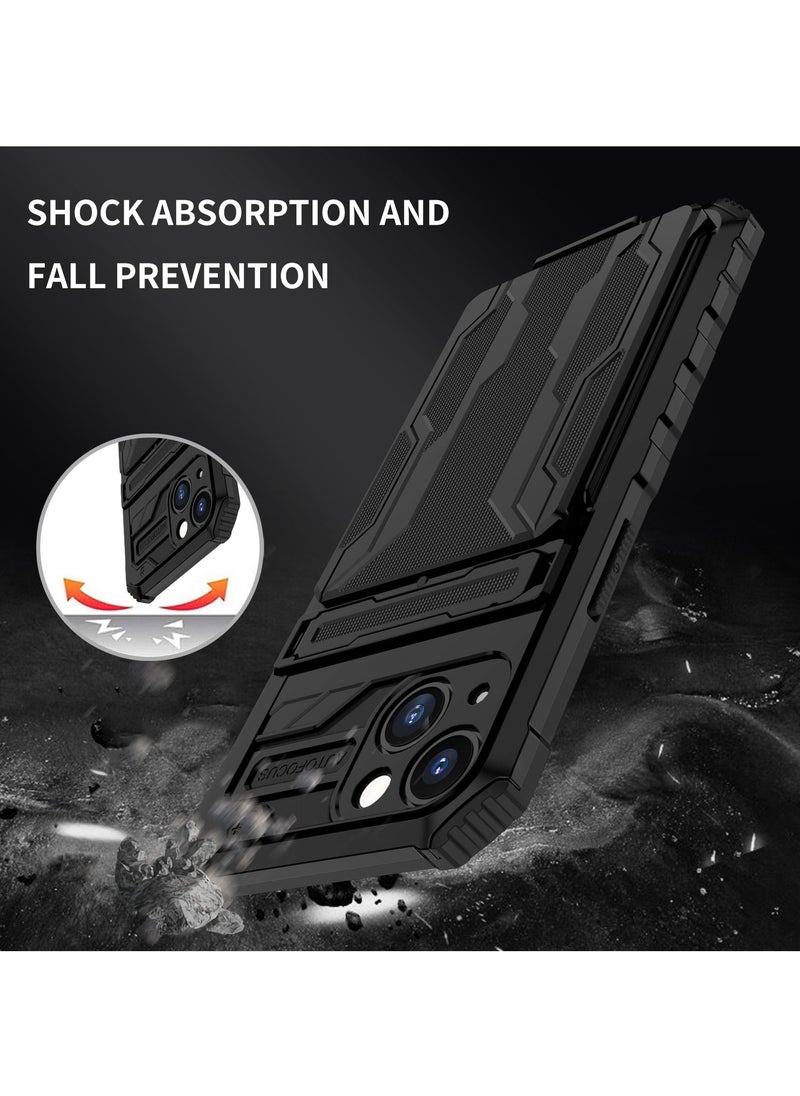 RICOONLINE - Shockproof Protective Phone Case Cover Compatible for iPhone 13 Black - Image 1