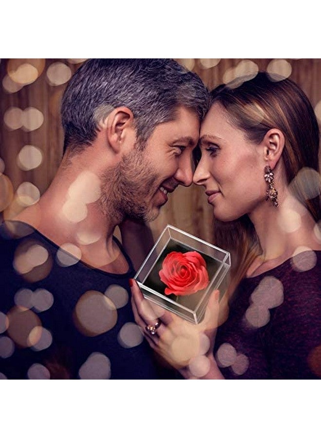 Hicarer I Love You Necklace 100 Languages Projection Heart Pendant Necklace With Red Rose Jewelry Storage Box Gifts For Christmas Mom Wife Girlfriend Wedding Birthday(Rose Gold) - Image 4