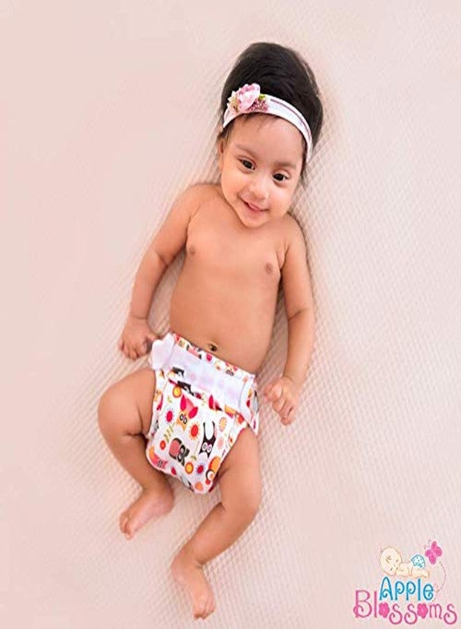 Apple Blossoms Reusable Pocket Style Cloth diaper for babies 3M to 3Y | CPSIA Certified 300+wash |Washable & Adjustable Snap Button | pack includes 1 Diaper with 2 organic Bamboo cotton inserts - Image 5