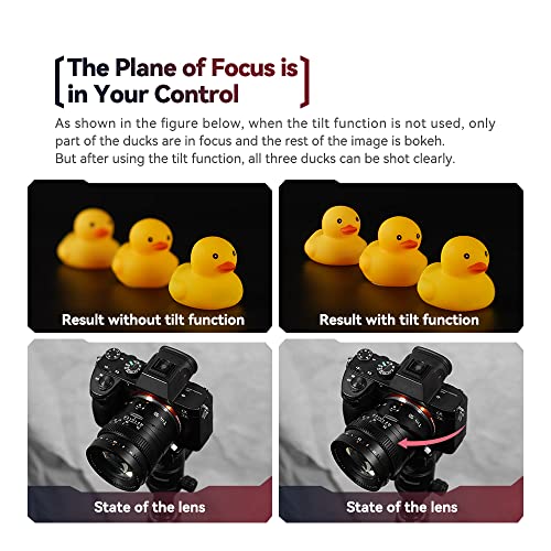 TTartisan 50mm F1.4 Tilt Lens, Compatible with Full-Frame Sony E-Mount Mirrorless Cameras Alpha a7 a7II a7III a7R a7RII a7RIII a7RIV a7S a7SII a9 a7C - Image 2