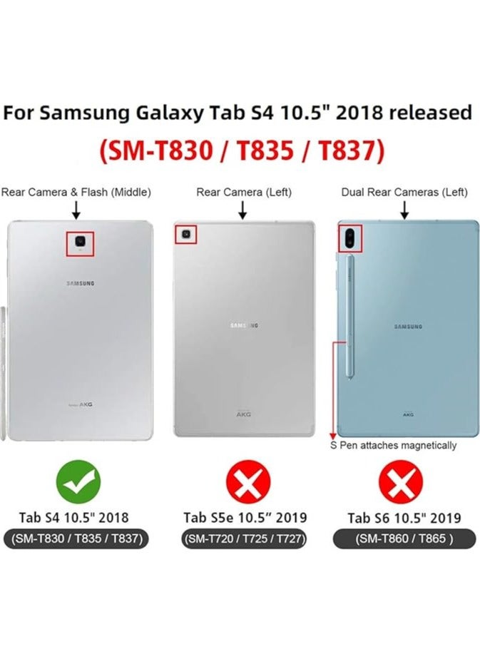 Green Tiger Galaxy Tab S4 2018 released 10.5 SM-T830 SM-T835 SM-T837 10.5inch tablet Stand Smart Cover Auto Sleep Wake Case with Pencil Holder - Image 5