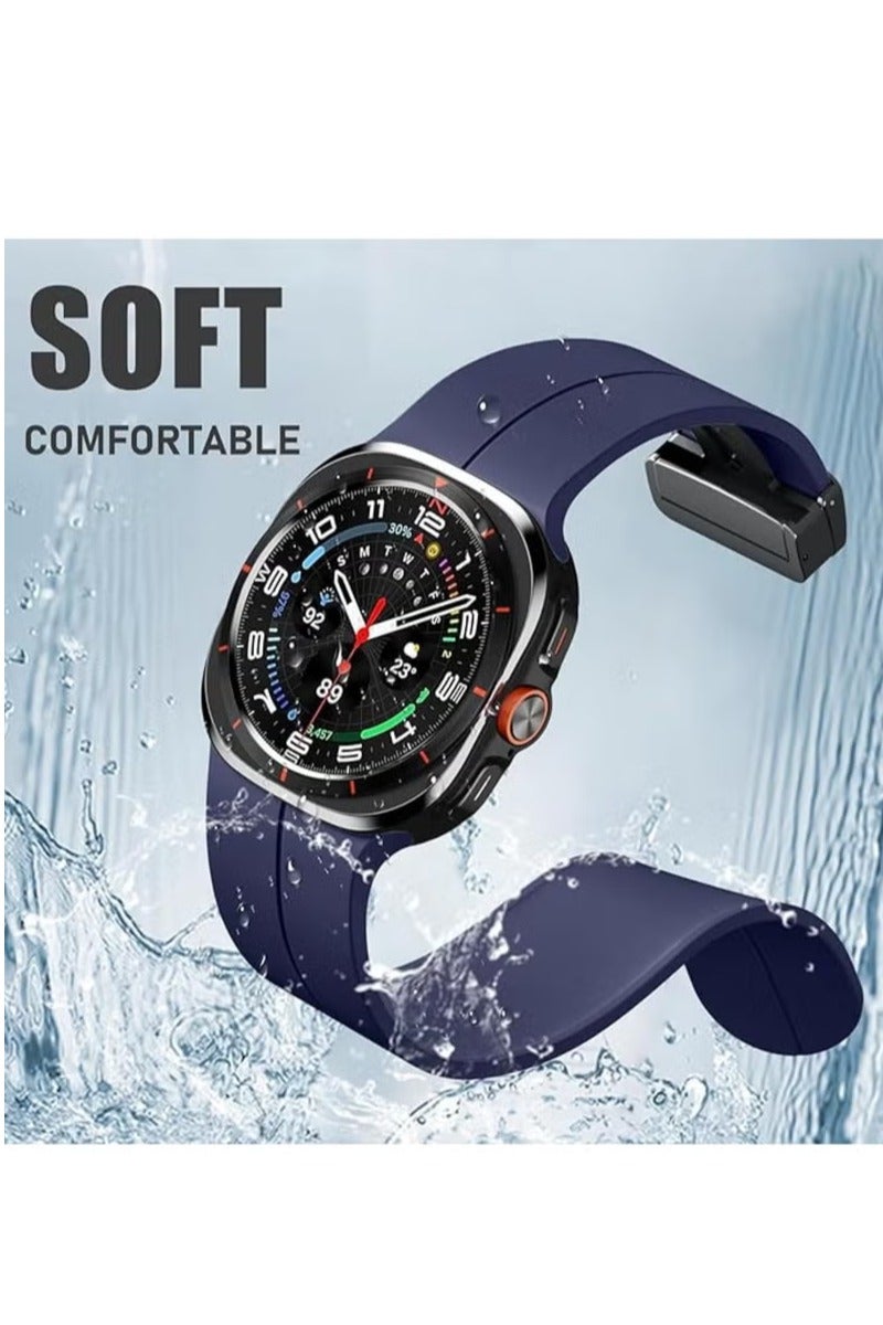 UMIXPRO Magnetic Band Compatible with Samsung Galaxy Watch 7 Ultra 2024 Strap Magnetic D Buckle Replacement Band No Gap Silicone Sports Strap for Samsung Galaxy Watch 7 Ultra Men Women - Image 4