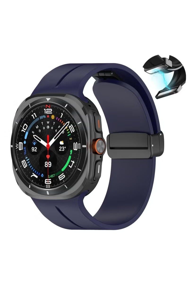 UMIXPRO Magnetic Band Compatible with Samsung Galaxy Watch 7 Ultra 2024 Strap Magnetic D Buckle Replacement Band No Gap Silicone Sports Strap for Samsung Galaxy Watch 7 Ultra Men Women - Image 1