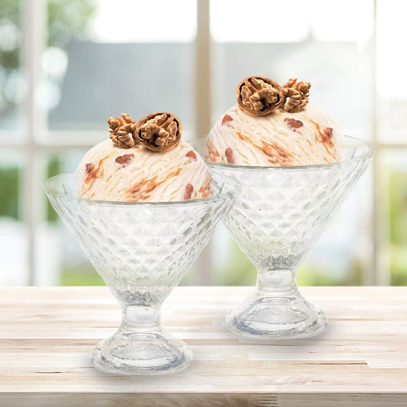 Somil Stylish Ice Cream Bowl for Ice Cream, Dessert and Pudding, Clear, 100 Ml, 10 X 10 X 8.5 Cm - Image 3