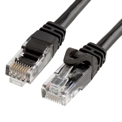 Cmple - Cat 6 Ethernet Cable 7 ft, Cat6 Patch Cables 10Gbps Network LAN Cord, 550MHz, RJ45 Connectors, Compatible with Gaming Computer, Laptop, Modem, Router, Gaming Console - Black - Image 1