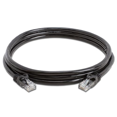 Cmple - Cat 6 Ethernet Cable 7 ft, Cat6 Patch Cables 10Gbps Network LAN Cord, 550MHz, RJ45 Connectors, Compatible with Gaming Computer, Laptop, Modem, Router, Gaming Console - Black - Image 2