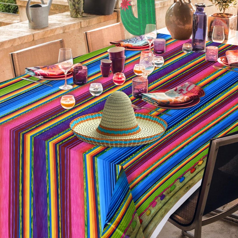Winrayk Mexican Fiesta Party Decorations Cinco De Mayo Birthday Decor, Fiesta Balloon Arch Kit with Backdrop Tablecloth Taco Sombrero Avocado Foil Balloons, Kids Adult Mexican Theme Party Decorations - Image 5