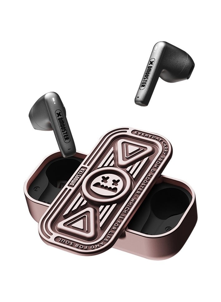 دموستر D MOOSTER D15 IPX4 سماعة بلوتوث لاسلكية 5.3 سماعة رأس بطرف الإصبع (برونزية) - Image 1