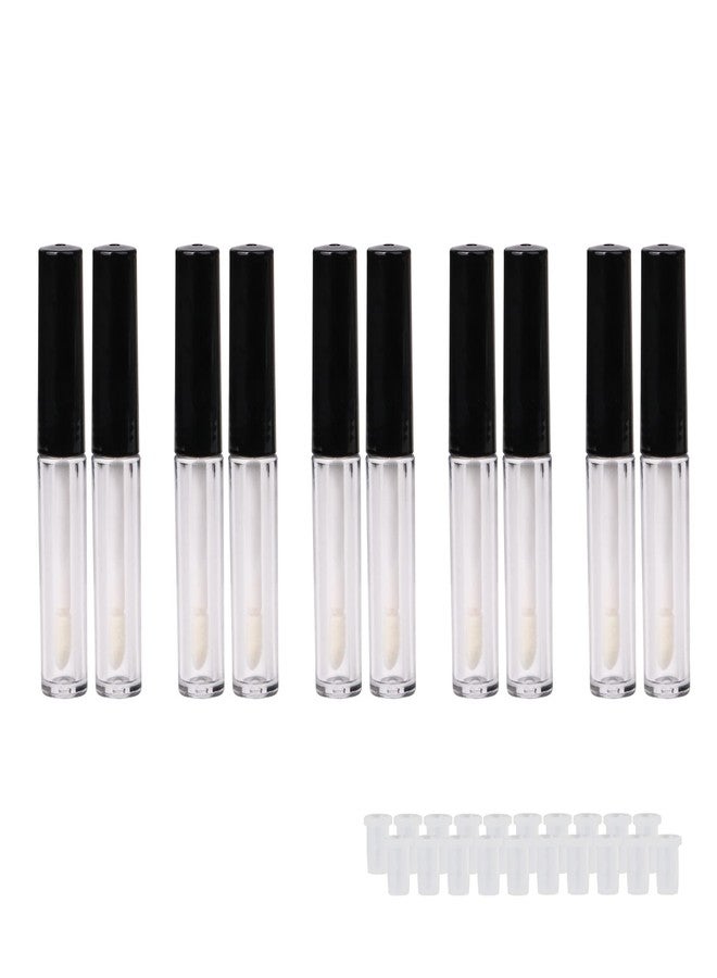 Gloss! 1.3ml Empty Lip Gloss Tube Lip Gloss Wand Bottles Containers Pack of 10 (Black Cap) - Image 1