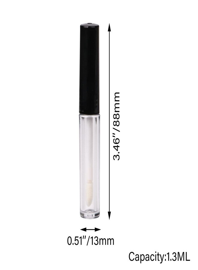 Gloss! 1.3ml Empty Lip Gloss Tube Lip Gloss Wand Bottles Containers Pack of 10 (Black Cap) - Image 4