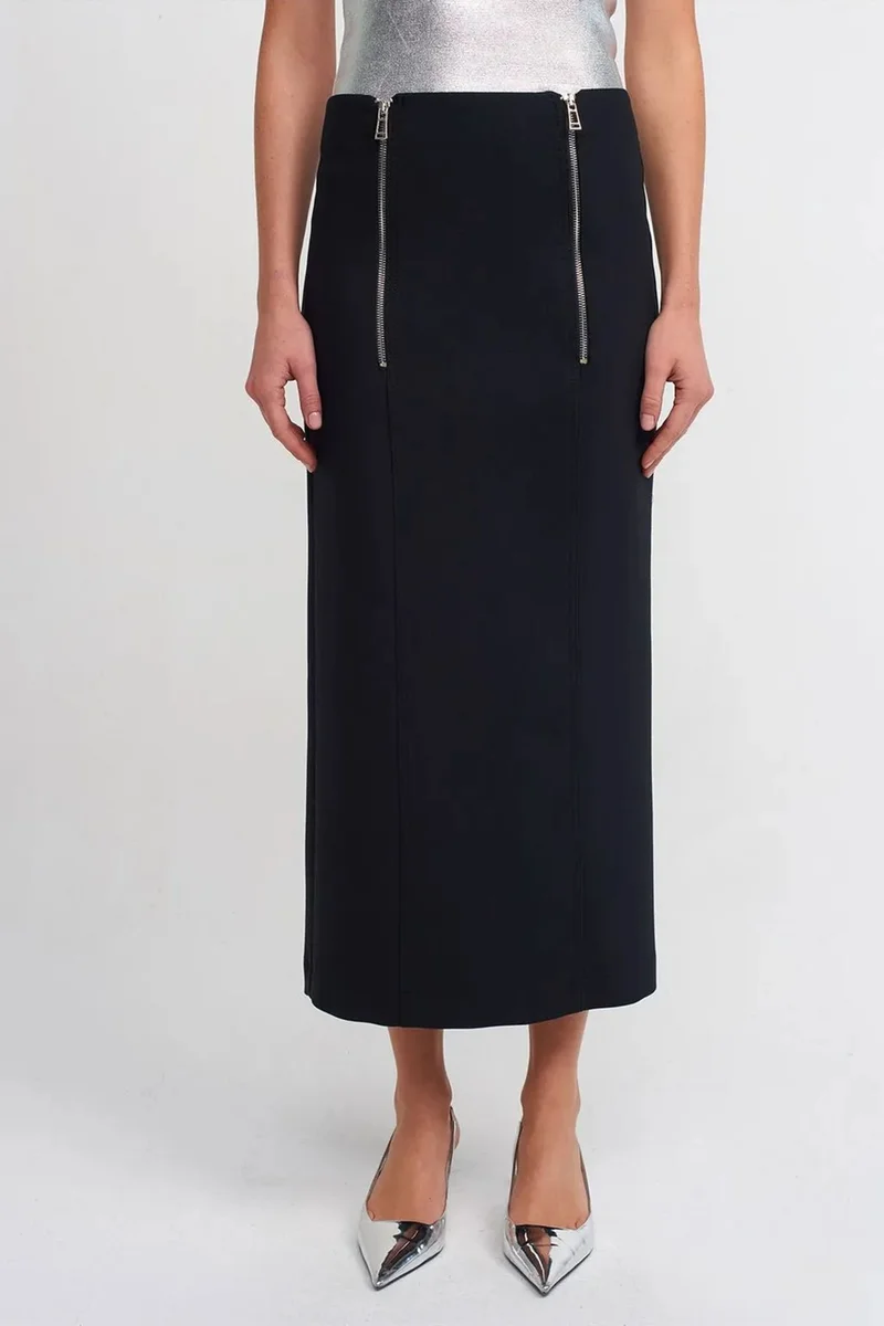 DILVIN High-Waist Midi Pencil Skirt