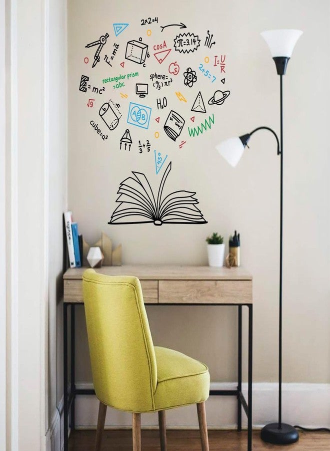SUPERDANT Math Book Wall Decals Mathematical Symbols Wall Stickers Murals Decals for Classroom Kid's Room Bedroom Livingroom Nursery Vinyl Wallpaper Art Sticker School Classroom Decoration - Image 3